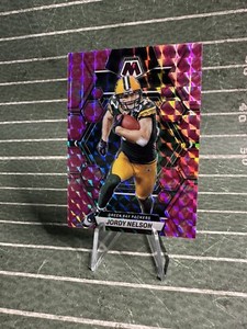2023 Panini Mosaic Football Pink Camo Prizm Jordy Nelson #88 Green Bay Packers