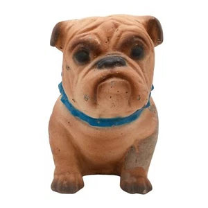 Bulldog Dog Sculpture Cement Mack Puppy Vintage Yard Art Concrete Statue 7 Inch - Picture 1 of 12