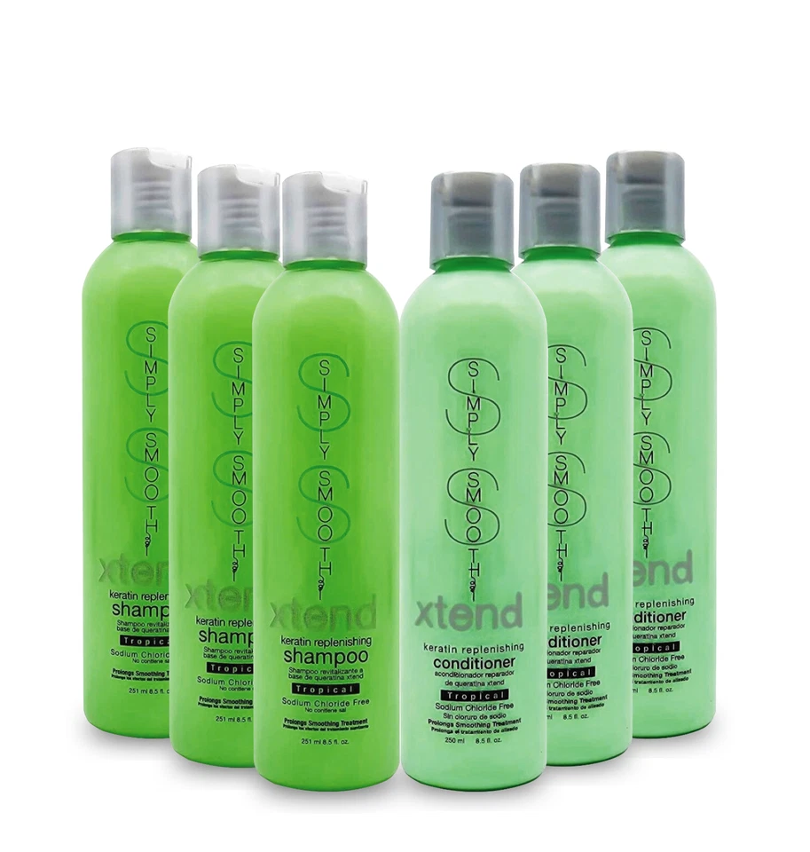 Simply Smooth Keratin Replenishing Shampoo & Conditioner Tropical 8.5Oz Pack of6 - Image 1 of 4