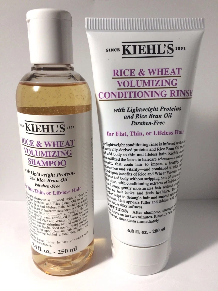 Kiehl's Rice and Wheat Volumizing Shampoo & Conditioning Rinse  6.8oz/200ml Each - Image 1 of 1