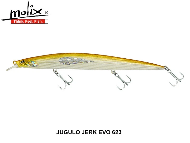 MOLIX JUGULO JERK EVO 180SP LC COL. 623 PEARL WHITE GOLD BACK SPINNING MARE - Immagine 1 di 1