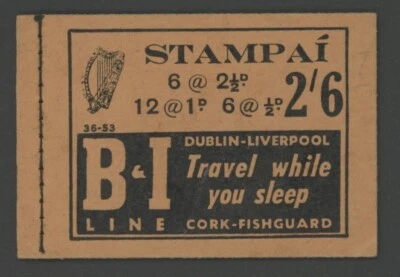 Ireland 🇮🇪 Booklet 36-53 - Hib#HB7a, 1953 to 1960 - Image 1 of 2