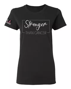 Camiseta gráfica más fuerte que el cáncer para mujeres en dificultades - Imagen 1 de 7