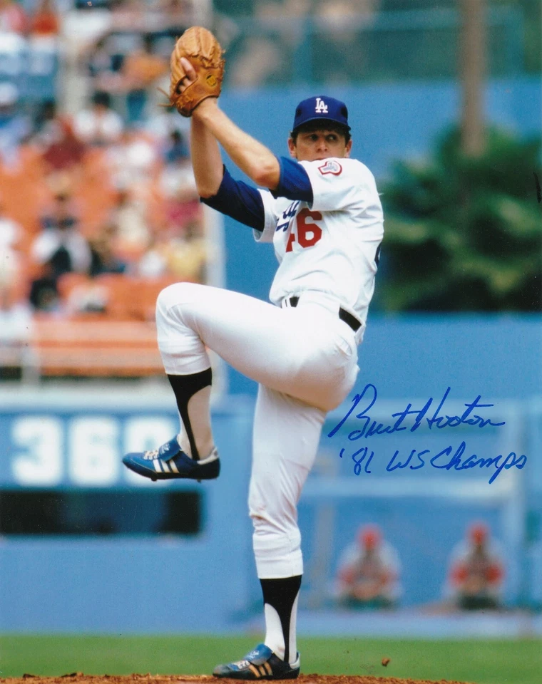 Burt Hooton Los Angeles Dodgers 1981 WS CHAMPS ACCIÓN FIRMADO 8x10 Foto 1 de 1