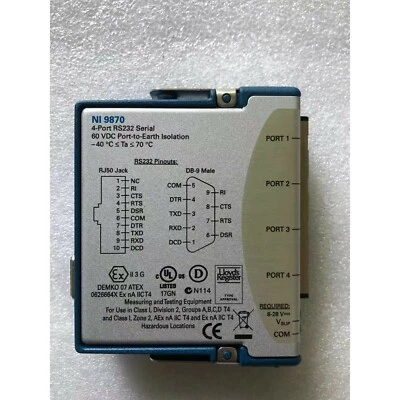 US Free TAX NEW NI NI-9870 NI 9870 C Series Serial Interface. - Image 1 of 3