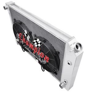 Radiador RN Champion 3 filas, ventiladores de 12" para Buick Regal Grand National V6 1982-1987 - Imagen 1 de 10
