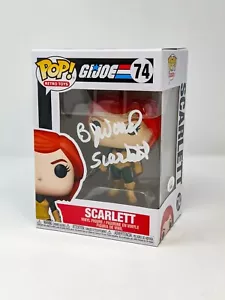 BJ Ward GI Joe Scarlett #74 Firmado Funko Pop Certificado JSA Autógrafo - Imagen 1 de 7