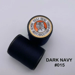 Dark Navy Blue All Purpose Spun Polyester Sewing Thread 600 Yard Spool DIY Craft - Picture 1 of 16