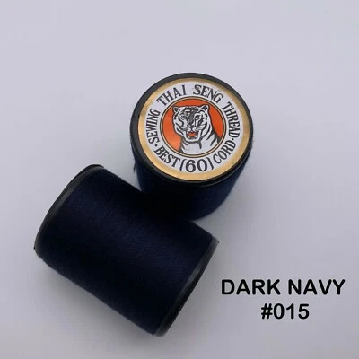 Dark Navy Blue All Purpose Spun Polyester Sewing Thread 600 Yard Spool DIY Craft - Image 1 of 4