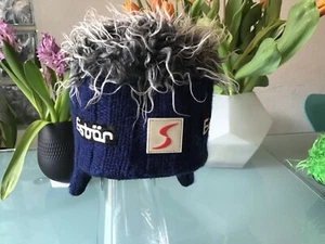 Oso polar Gisbert niños 55 gorro azul pelo gris gorro de pompón gorro de lana gorro de esquí - Imagen 1 de 21