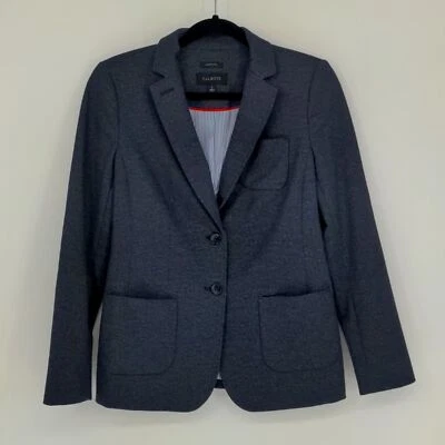 Talbots Women's Blue Twill Piqué Stretch Knit Aberdeen Blazer Jacket Size 4 - Image 1 of 4