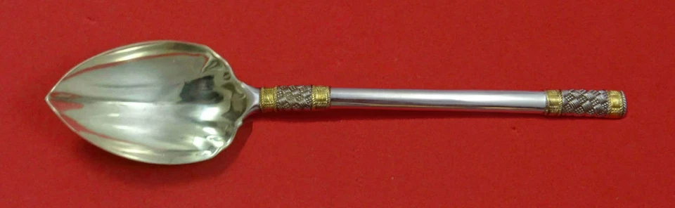Aegean Weave Gold by Wallace Sterling Silver Grapefruit Spoon Fluted Custom Made - Image 1 of 1