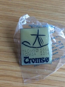 Bladet Tromsø ,Tromsø 2014 bid candidate pins white running numbers - Picture 1 of 2