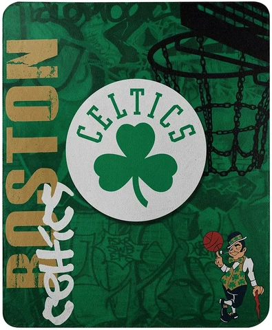 Boston Celtics NBA 50" x 60" Hard Knocks Printed Fleece Throw Blanket Cover