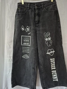Lazy Oaf Easter Bunny Grey Jeans , Leg 22", Waist 28" - Picture 1 of 5