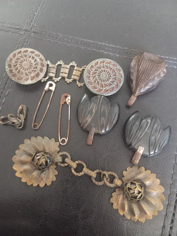 Lot of Antique Cloak Clasps Cover