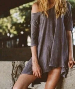 Free People Melrose | Swing T-Shirt Ellenbogenlang | U-Ausschnitt 100% Baumwolle XS - Bild 1 von 10