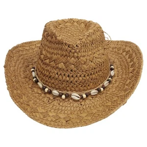 Adults Cowboy Hats Travel Sun Cap Shopping Straw Hat Hiking Summer Hat Cosplay - Picture 1 of 59