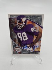 2009 Upper Deck Football Heroes Alan Page On Card Auto 1/1 One of One Vikings