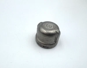 STAINLESS STEEL END CAP 1/4" NPT PIPE HEAVY DUTY EC-025 - Picture 1 of 3