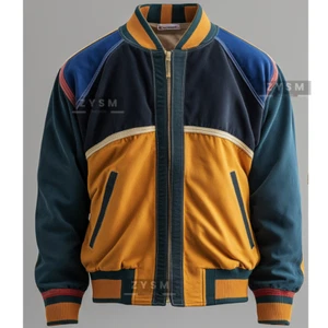 Chaqueta universitaria vintage de bloques de colores - Chaqueta universitaria para hombre - Imagen 1 de 8