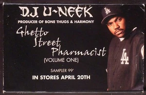 D.J. U-Neek ‎– Ghetto Street Pharmacist CASSETTE KINGPIN RAP PROMO OOP - Imagen 1 de 2