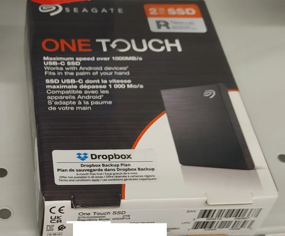 C0 Seagate One Touch 2TB External USB-C Portable Solid State Drive SSD Rescue - Image 1 of 1
