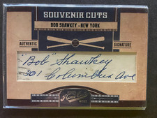 2011 Prime Cuts Souvenir Cut Signature Autograph #11 Bob Shawkey 7/25 AUTO