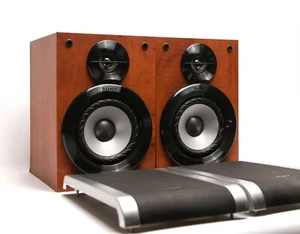 Sony SS-DV2D Bookshelf Speakers - Magnetically Shielded - Picture 1 of 13