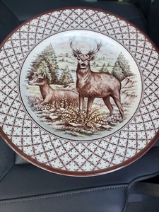 5 piatti Royal Stafford Thanksgiving Woodland renna cervo Inghilterra - Foto 1 di 2