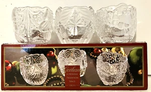 Gorham Christmas Votive Holders & Tea Lights Set of 3 N.Pole Express New Open Bx - Picture 1 of 2