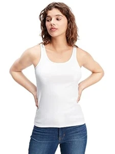 GAP Women's Size XXL Favorite Scoop-Neck Rib-Knit Tank Top-White - Picture 1 of 5