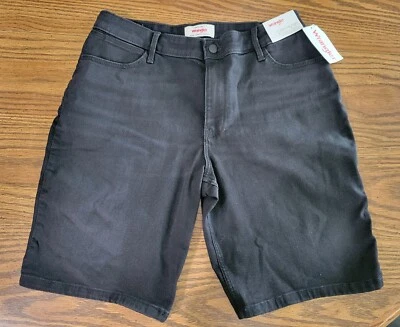 Bermudas negras Wrangler 10" elásticas para mujer talla 10-30 cintura tiro alto nuevas con etiquetas Foto 1 de 4
