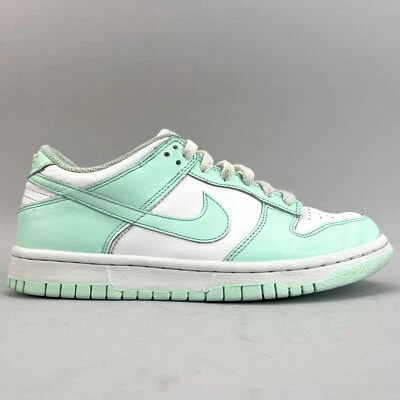 Nike Niños Talla 5Y Dunk Low GS Como Nuevo Espuma Blanco Verde Tenis Zapatos FZ3534-100 Foto 1 de 4