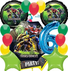 Anagram Transformers Birthday Party Foil Balloon Bouquet Set 6th Birthday - Picture 1 of 1