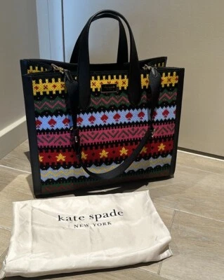 Kate Spade Manhattan Carnival Fair Isle Large Tote - Image 1 of 4