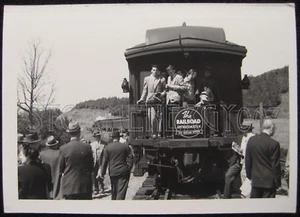 New England Railroad Enthusiasts B&M 1496 Train at Clinton Viaduct MA 1948 photo - Imagen 1 de 2