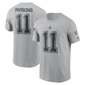 Maglietta Dallas Cowboys #11 Micah Parsons 2024 Saluto al Servizio Giocatore Grigio - Foto 1 di 2