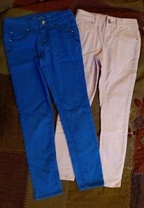 Set Of 2 : Justice Premium Jeans Girls Jeggings Size 10R 24" Waist 24" Inseam - Picture 1 of 9