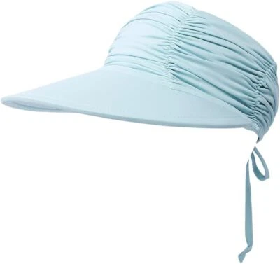 Sun Visor Hat for Women Wide Brim Beach Cap One Size, Light Blue  - Image 1 of 4