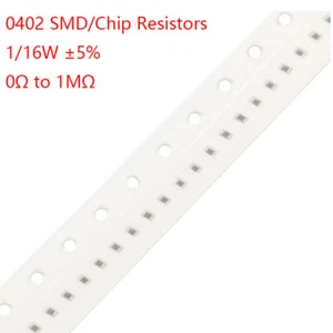 Resistencias SMD/Chip 1/16W 0402 ±5% - Rango completo de valores (0Ω 1.5Ω 2.2Ω a 1MΩ) - Imagen 1 de 4