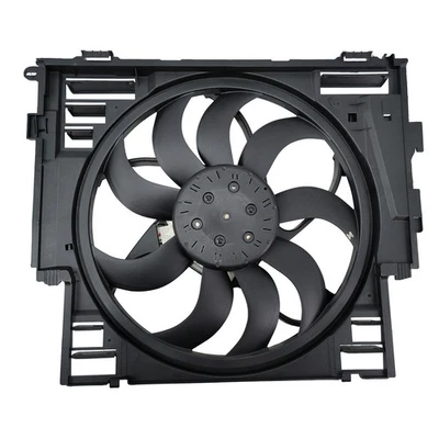 Radiator Cooling Fan Assembly Fits 2012-2016 BMW 528i 528i xDrive, Perfect Fit - Image 1 of 4