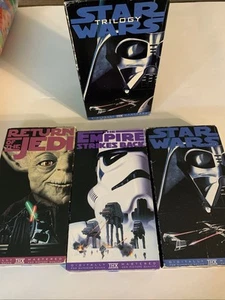 Star Wars Trilogy 1995 VHS Faces Box Set original theatrical release - Picture 1 of 12