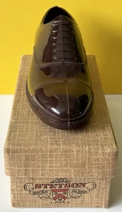 Vintage Stetson Miniature Salesman Sample Brown Plastic Shoe Gift Certificate - Picture 1 of 4