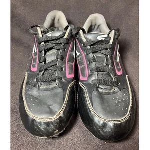 Easton Girl's Softball Cleats Black/Pink Size 5 - Picture 1 of 9