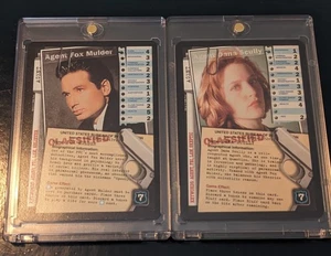 X-Files Trading Cards Ultra Rare Dana Scully Fox Mulder - Picture 1 of 2