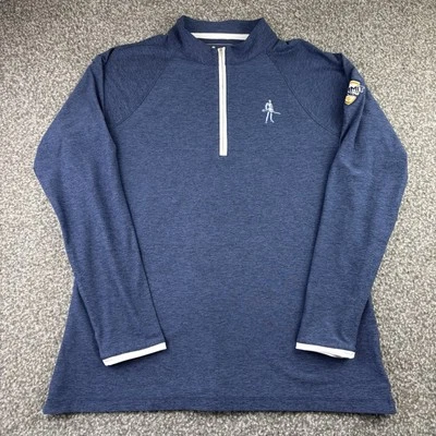Peter Millar Jacket Womens Large Blue Sweater 1/4 Zip Golf Performance WV Summit - Image 1 of 4