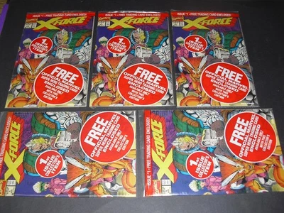Lot of 5 X-Force #100 all different cards NEW sealed NM! Deadpool rookie 5532 - Image 1 of 4