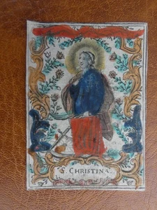 image pieuse XVIIIe sainte christine - Picture 1 of 1