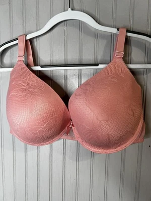Delta Burke Bra Mujer 40DD Rosa Con Aros Camiseta Moldeada Cobertura Completa 3705-16 Foto 1 de 4